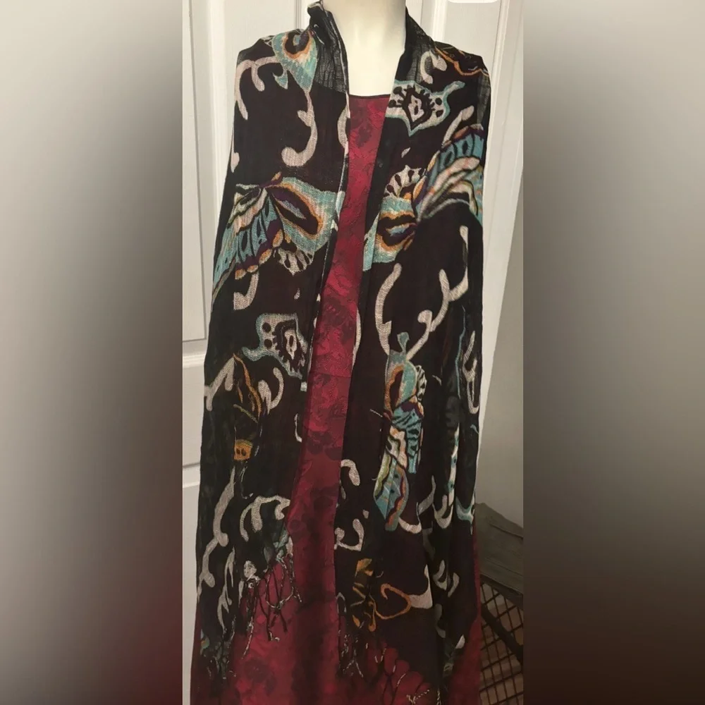 Lalaque silk scarf/ wrap